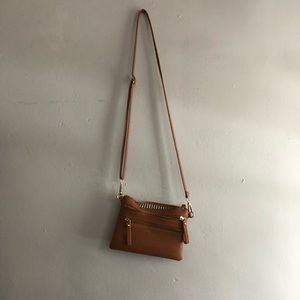 Faux leather crossbody purse